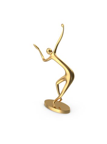 Decor statue dance hand tilt H03